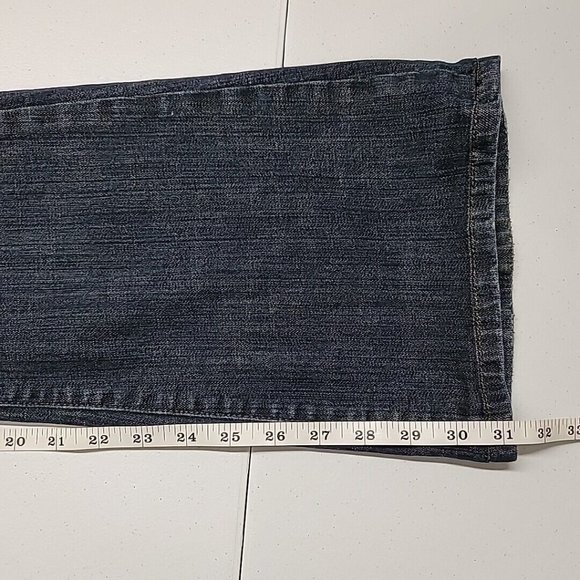 JAG Jeans Women's Size 2 Mid Rise Flare Leg Dark Wash Denim Wide Bell Bottoms - Picture 16 of 16